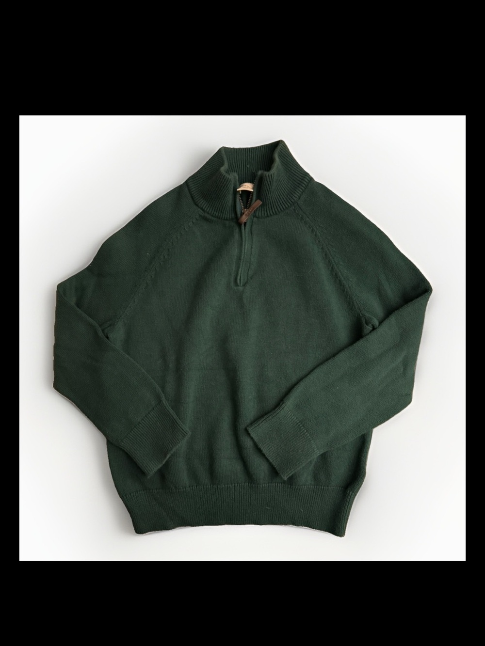 Crewcuts Dark Green Quarter-Zip Sweater